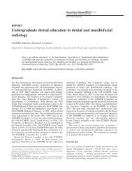 Undergraduate dental education in dental and maxillofacial radiology