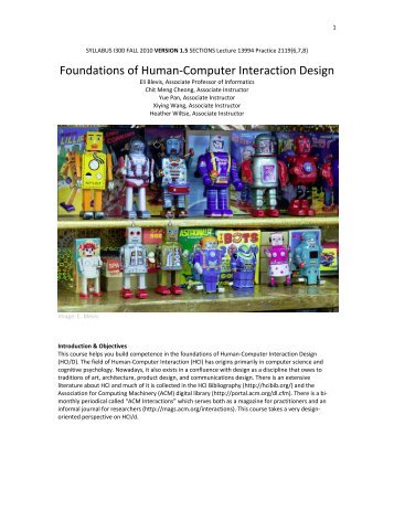 Foundations of Human-Computer Interaction Design - Eli Blevis ...