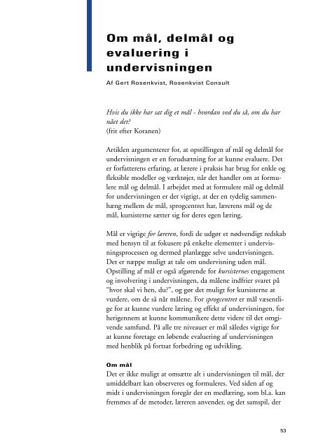 Intern evaluering - Ministeriet for Børn - Undervisningsministeriet