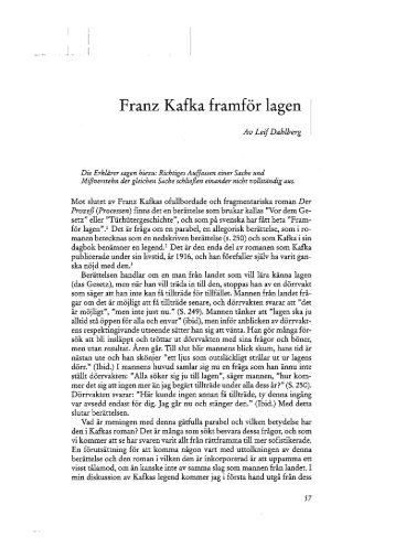 Franz Kafka framför lagen