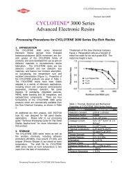 Processing Procedures for CYCLOTENE 3000 Series ... - MicroChem