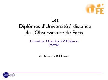 Astronomie et Mécanique Céleste - Formation et Enseignement à l ...