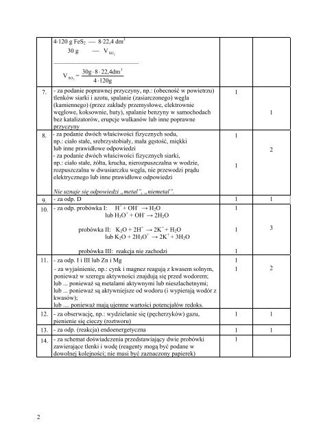 1 MODEL ODPOWIEDZI I SCHEMAT OCENIANIA ARKUSZA ...