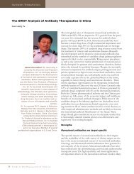 The SWOT Analysis of Antibody Therapeutics in China - Tbiweb.org