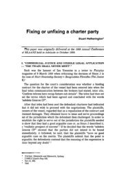 Fixing or unfixing a charter party