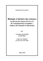 Biologie et histoire des sciences