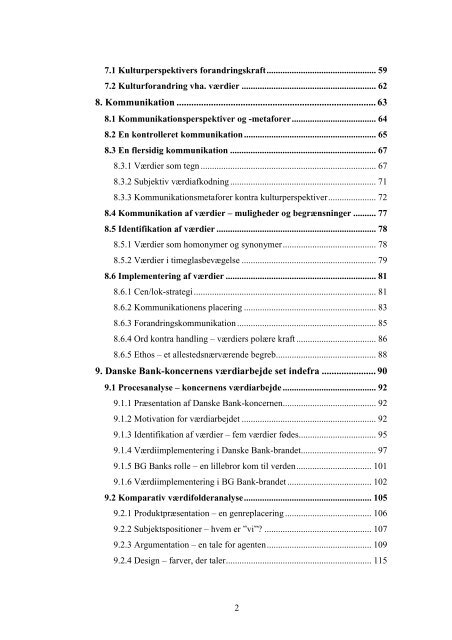 Indholdsfortegnelse - Kommunikationsforum