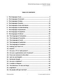 TABLE OF CONTENTS - English-Test.net