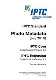 Photo Metadata Standard - IPTC