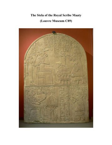 The Stela of the Royal Scribe Maaty (Louvre Museum C89)