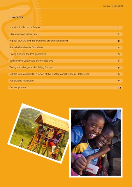 Annual Report 2009 - Starfish Greathearts Foundation