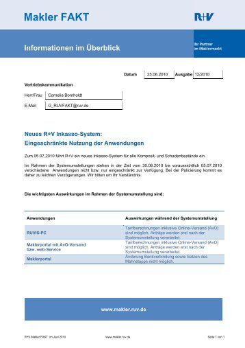 Makler FAKT 12 - R+V Versicherung