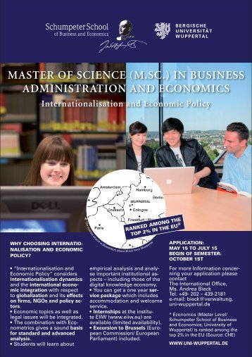 master of science (m.sc.) in business administration and ... - EIIW