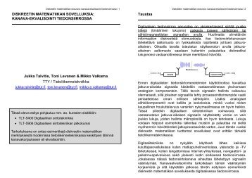 Diskreetti matematiikka ja ekvalisointi