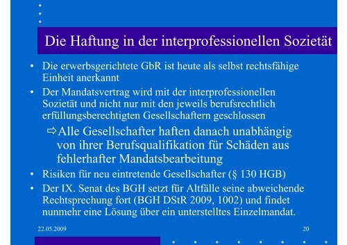 Die interprofessionelle Zusammenarbeit von Rechtsanwälten mit ...