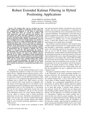 Robust Extended Kalman Filtering in Hybrid Positioning Applications