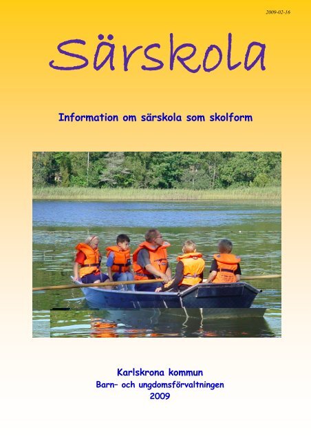 Information om särskola som skolform - Karlskrona kommun