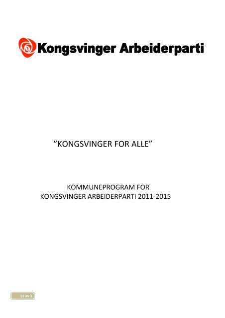 KONGSVINGER FOR ALLE”