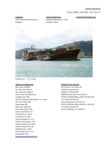 KOTA WIJAYA - Cargo Vessels International