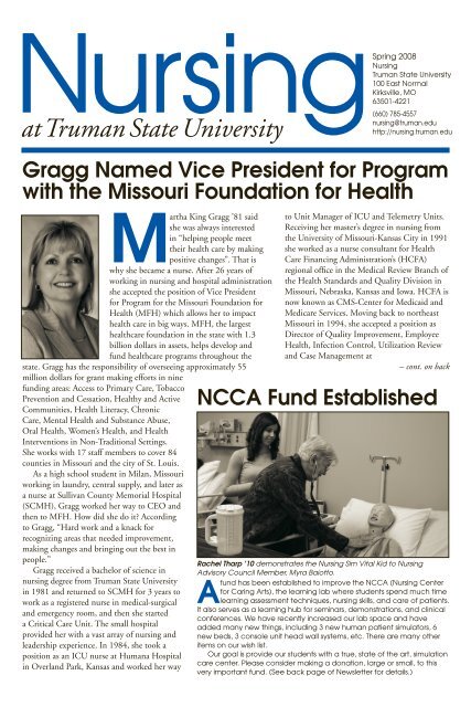 Spring 2008 (PDF) - Nursing - Truman State University