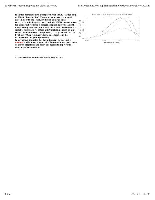 CFHT operating manual - Homepage Usask