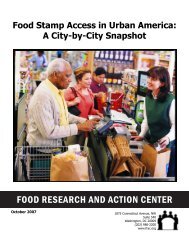 Food Stamp Access in Urban America - Food Research and Action ...