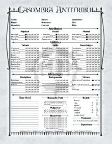 Vampire Revised 4 Page Sheet - MrGone's Character Sheets