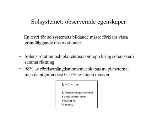 Solsystemet: observerade egenskaper