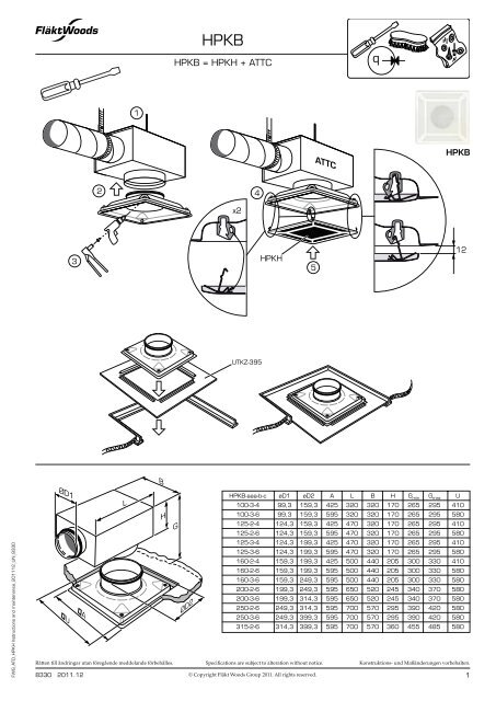 HPKB = HPKH + ATTC - Fläkt Woods Group