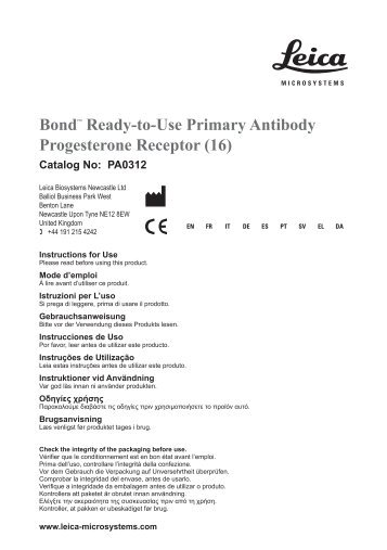 Bond™ Ready-to-Use Primary Antibody Progesterone Receptor (16)