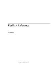 ResEdit Reference (PDF) - Apple Developer