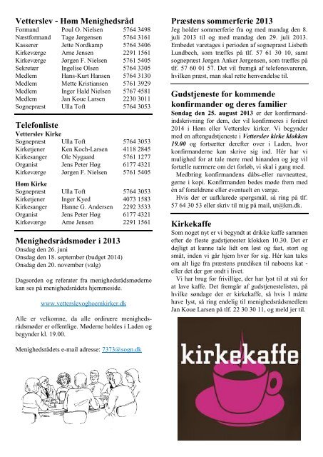 Kirkeblad Maj 2013 - Høm sogne