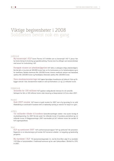 Årsrapport 2008 - KLP