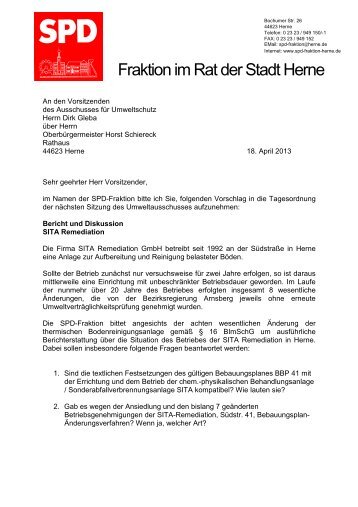 Umwelt_ SITA_Remediation - SPD Unterbezirk Herne