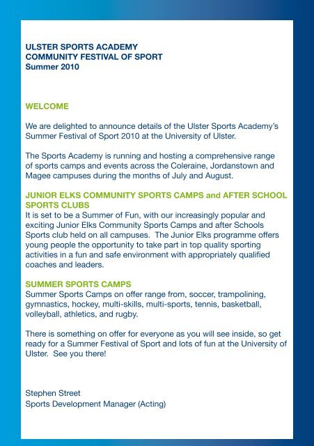 Festival of Sport - University of Ulster