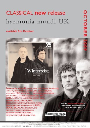 october NOPRICE.qxd - Harmonia Mundi UK Distribution