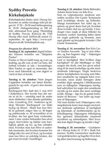 Kirkeblad nr. 3, 2013 - Boddum og Ydby kirker