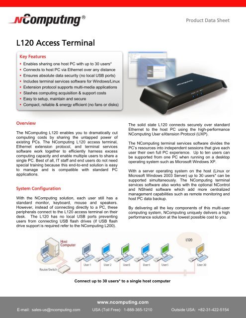 L120 Access Terminal - Sphinx Computer