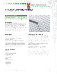 INTERVIA™ 3D-P Photoresist - MicroChem