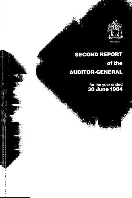 Second Report of the Auditor-General for the year ended 30 June ...