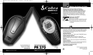 PR 270-2 VP - Cobra Electronics