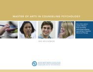 Master of arts in Counseling PsyChology - graduate studies at ...