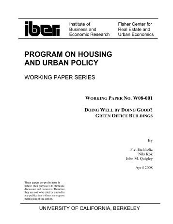 Green Office Buildings - Berkeley Program on Housing and Urban ...