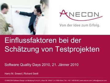 Testaufwand - Anecon