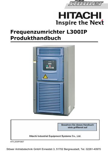 Frequenzumrichter L300IP Produkthandbuch - Stoewer-Getriebe.de