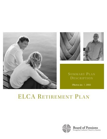 Summary Plan Description (SPD) - ELCA Retirement Plan