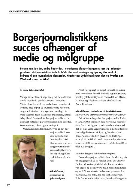 Grænser for journalistik - Research@Medicine - Danske Dagblades ...