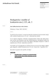 Redegørelse i medfør af konkurslovens § 125, stk. 3 - Den Jyske ...