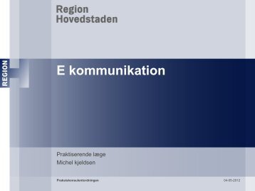 E-kommunikation (pdf) - Sundhed.dk