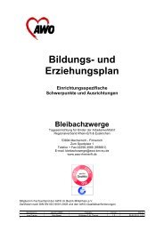 Bildungs- und Erziehungsplan Einrichtungsspezifische ... - Awo